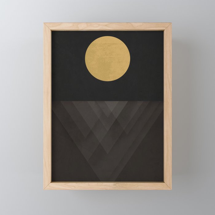 Moon Reflection on Quiet Ocean Mini Art Print Gallery Image 1