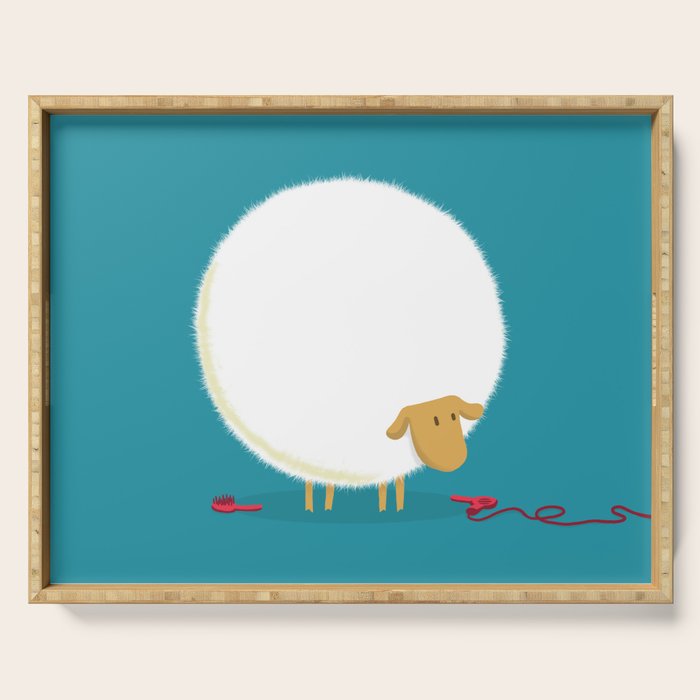 Fluffy Sheep Serving Tray Gallery Image 1