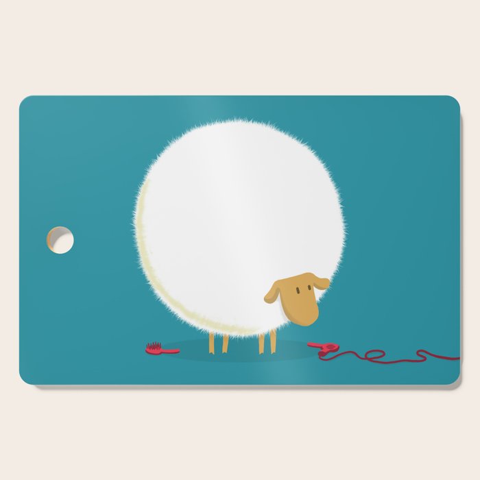 Fluffy Sheep Cutting Board Gallery Image 1