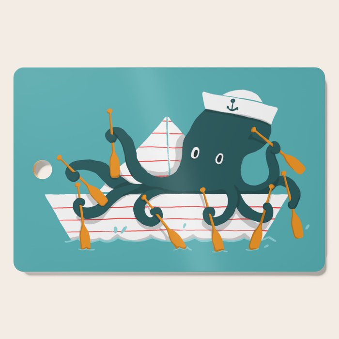 Sailor Octopus Cutting Board Gallery Image 1
