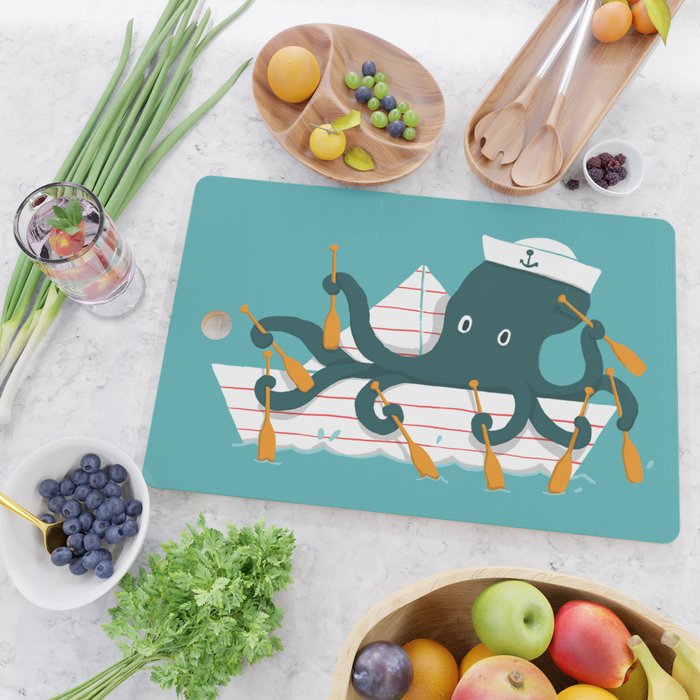 Sailor Octopus Cutting Board Gallery Image 2