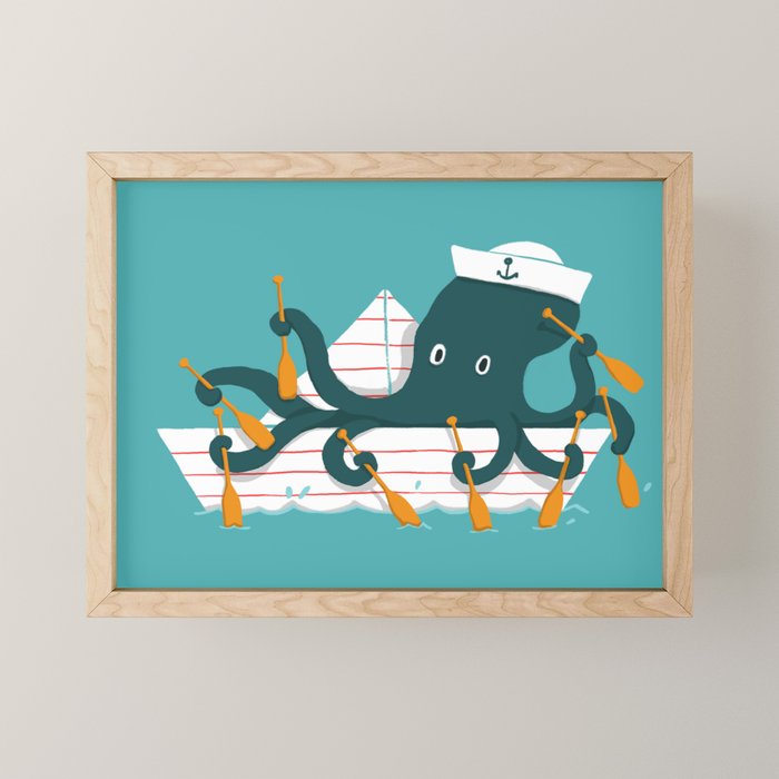 Sailor Octopus Mini Art Print Gallery Image 1