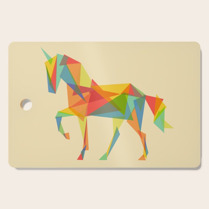 Fractal Geometric Unicorn Cutting Board Gallery Image 1