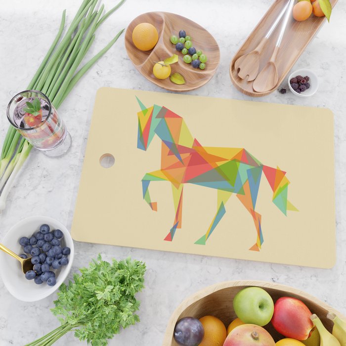 Fractal Geometric Unicorn Cutting Board Gallery Image 2