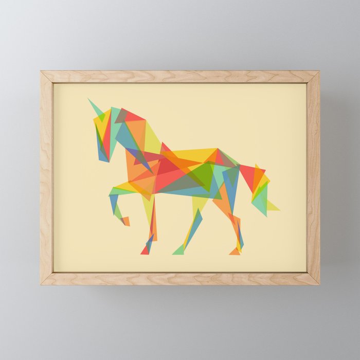 Fractal Geometric Unicorn Mini Art Print Gallery Image 1
