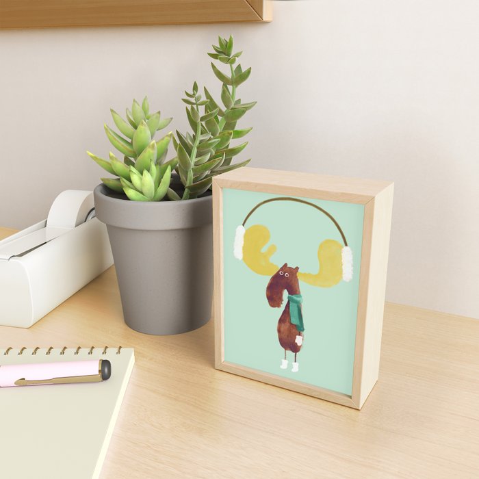 This moose is ready for winter Mini Art Print Gallery Image 2