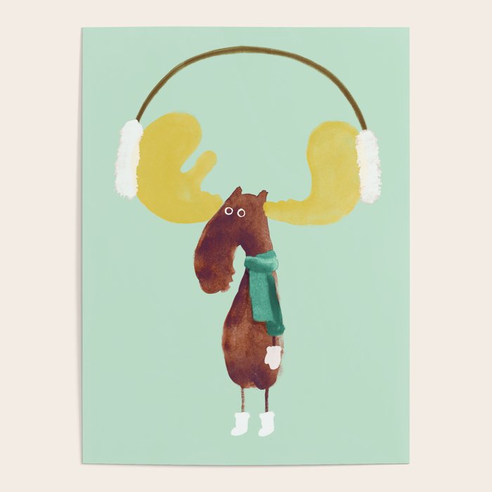 This moose is ready for winter Poster Gallery Image 1
