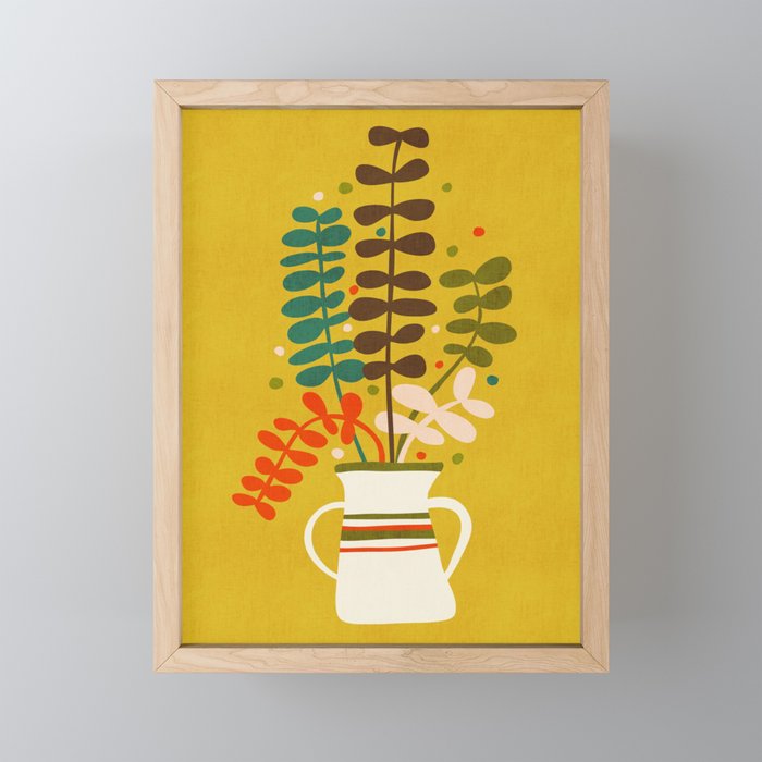 Potted Leaves Mini Art Print Gallery Image 1