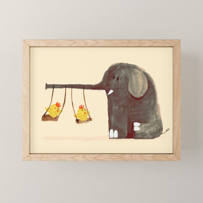 Elephant Swing Mini Art Print Gallery Image 1