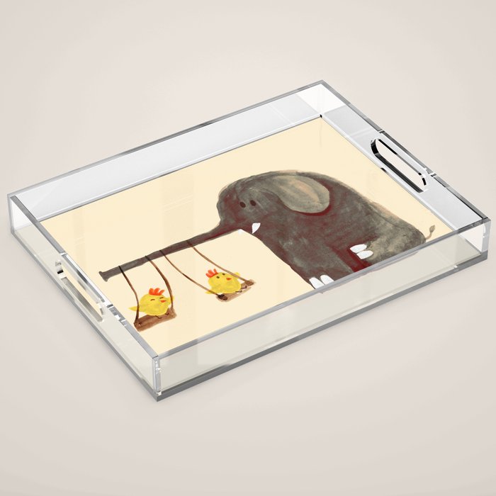 Elephant Swing Acrylic Tray Gallery Image 1