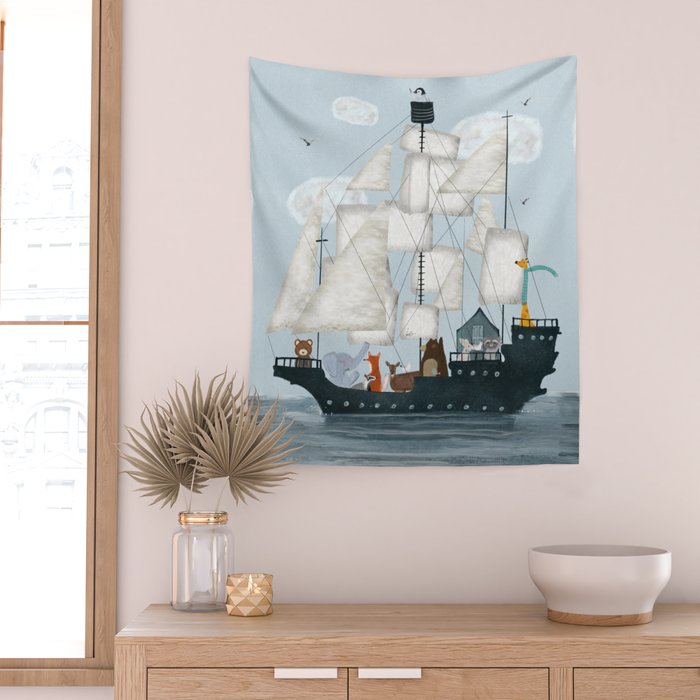 a nautical adventure Wall Tapestry Gallery Image 2