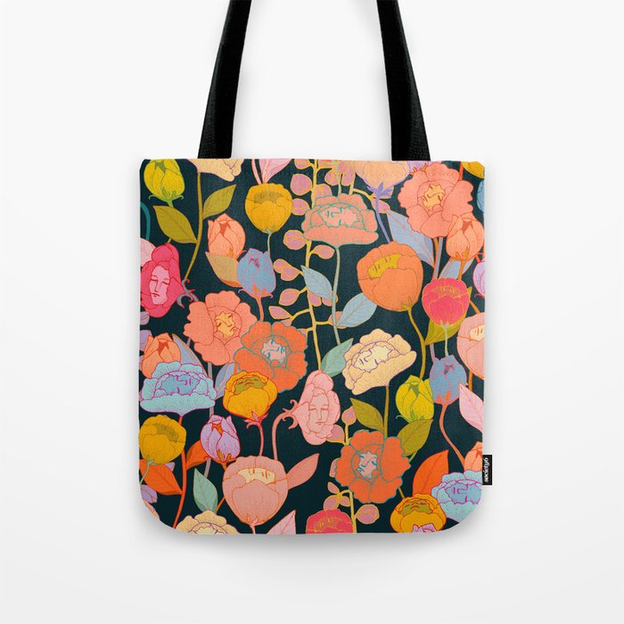 Wonderland Flowers Tote Bag Gallery Image 1