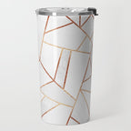White Stone & Copper Lines Travel Mug Gallery Image 2