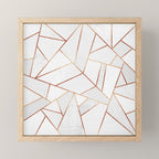 White Stone & Copper Lines Mini Art Print Gallery Image 1