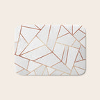 White Stone & Copper Lines Bath Mat Gallery Image 1