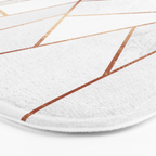White Stone & Copper Lines Bath Mat Gallery Image 3
