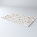 White Stone & Copper Lines Rug Gallery Image 3