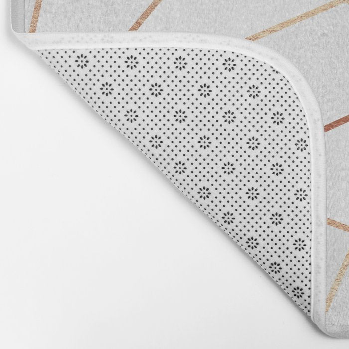 White Stone & Copper Lines Bath Mat Gallery Image 2