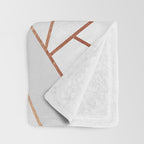 White Stone & Copper Lines Throw Blanket Gallery Image 3
