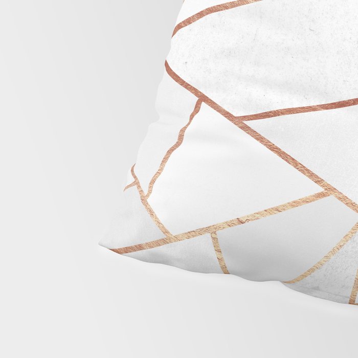 White Stone & Copper Lines Pillow Sham Gallery Image 4