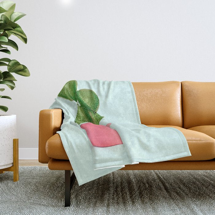 CACTUS BALLOON Throw Blanket Gallery Image 1