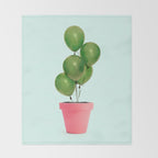 CACTUS BALLOON Throw Blanket Gallery Image 2