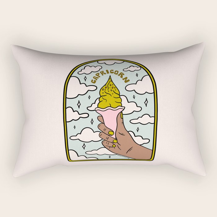 Capricorn Ice Cream Rectangular Pillow Gallery Image 1