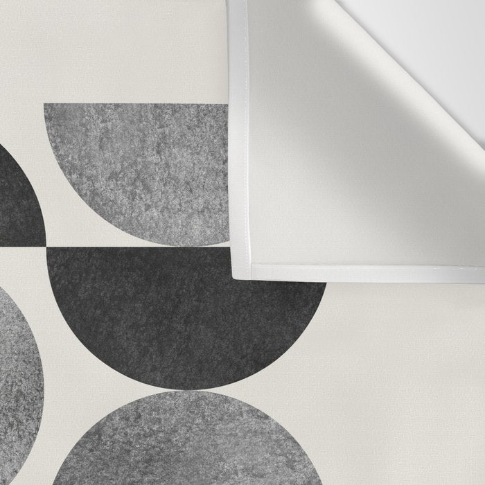 Black grey retro Mid century modern Wall Tapestry Gallery Image 3