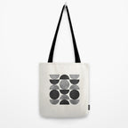 Black grey retro Mid century modern Tote Bag Gallery Image 2