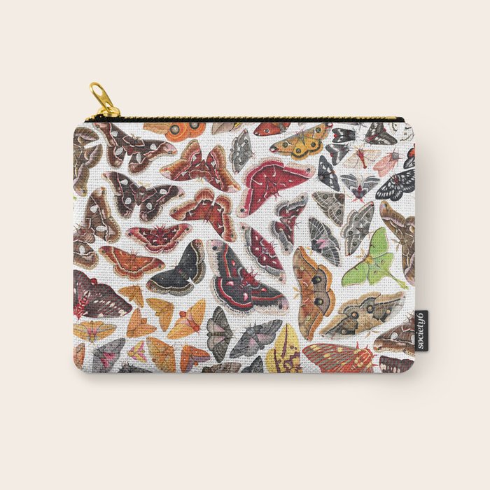 Saturniid Moths of North America Pattern Carry All Pouch Gallery Image 1
