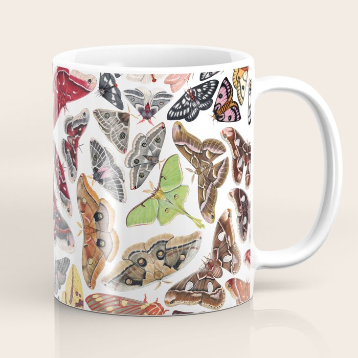 Saturniid Moths of North America Pattern Coffee Mug Gallery Image 1