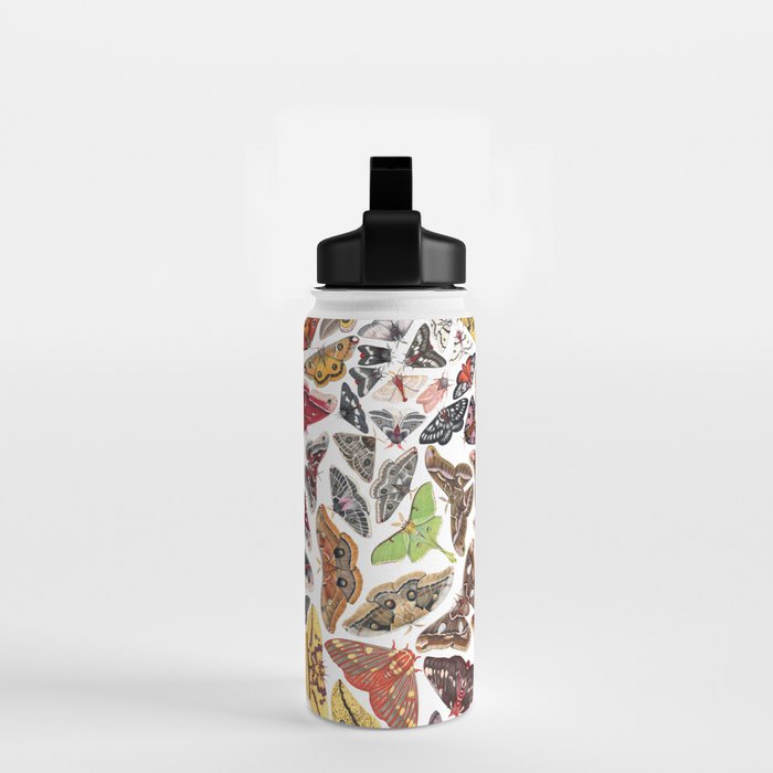 Saturniid Moths of North America Pattern Water Bottle Gallery Image 2