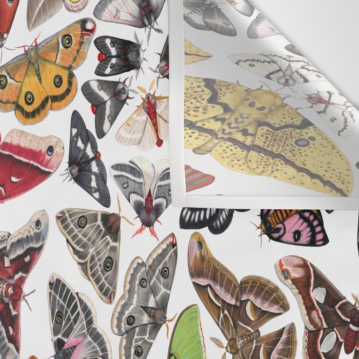 Saturniid Moths of North America Pattern Wall Tapestry Gallery Image 3