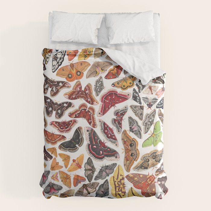 Saturniid Moths of North America Pattern Duvet Cover Gallery Image 1