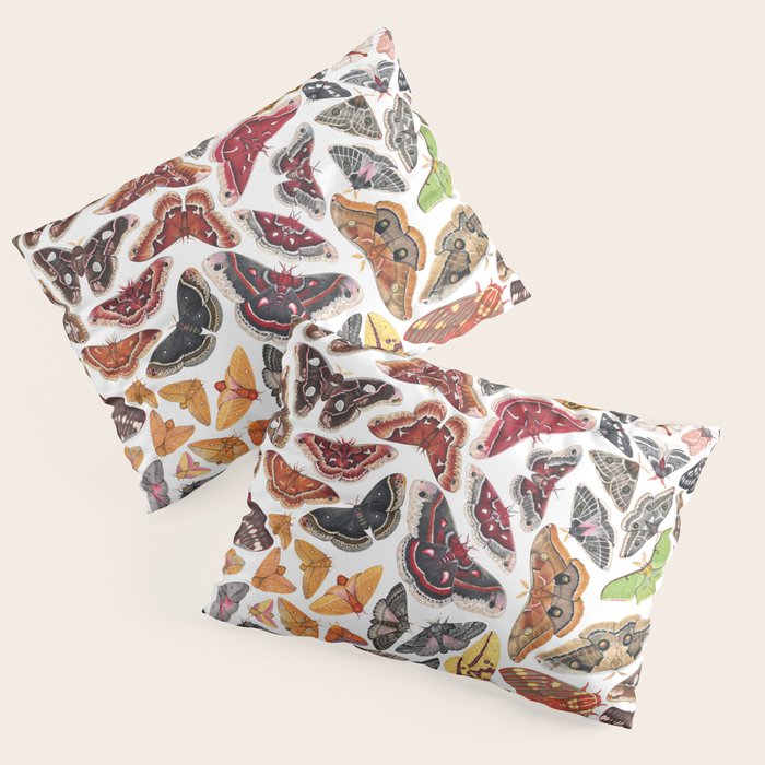 Saturniid Moths of North America Pattern Pillow Sham Gallery Image 3
