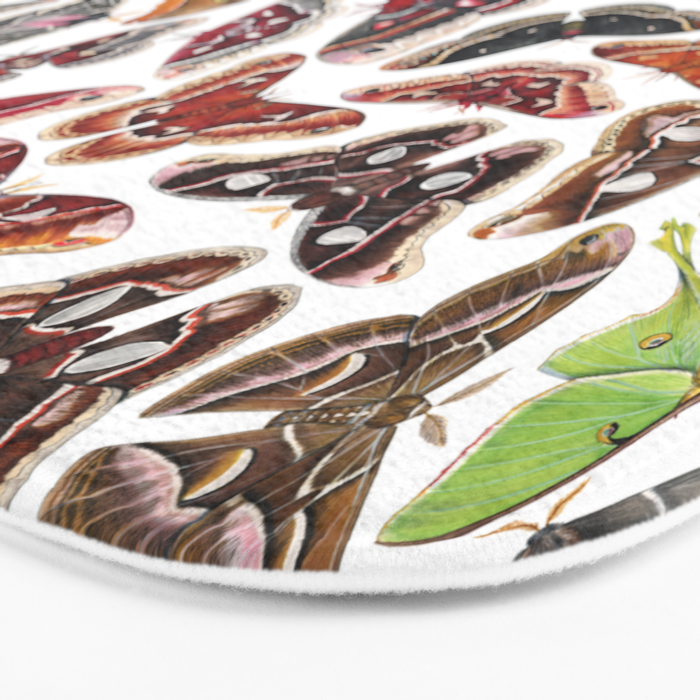 Saturniid Moths of North America Pattern Bath Mat Gallery Image 3