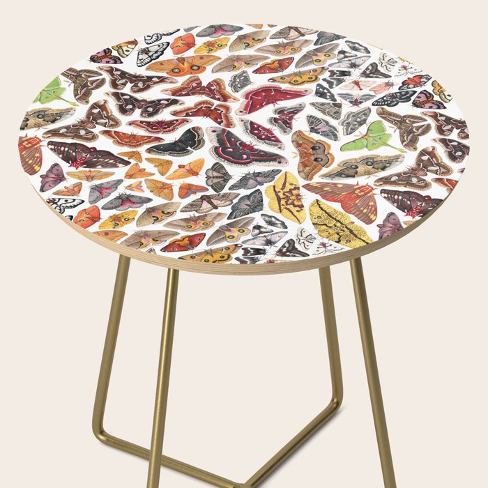 Saturniid Moths of North America Pattern Side Table Gallery Image 2
