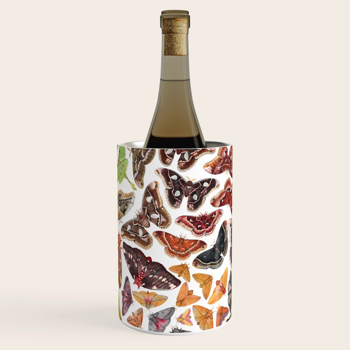 Saturniid Moths of North America Pattern Wine Chiller Gallery Image 2