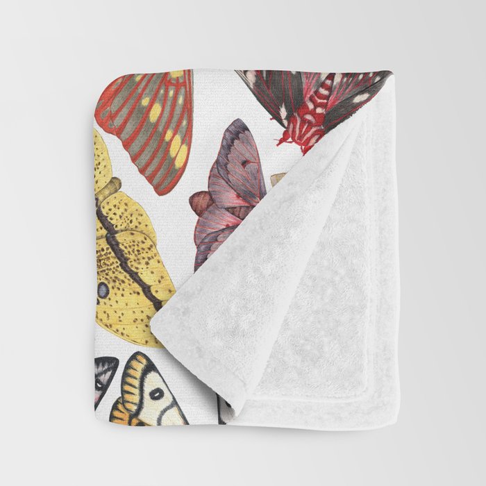 Saturniid Moths of North America Pattern Throw Blanket Gallery Image 3