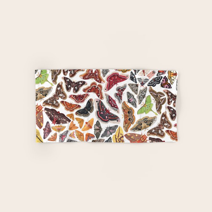 Saturniid Moths of North America Pattern Bath Towel Gallery Image 1