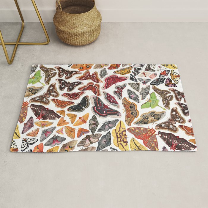 Saturniid Moths of North America Pattern Rug Gallery Image 1