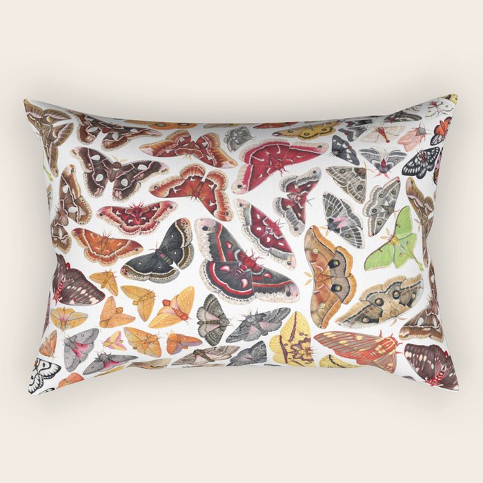 Saturniid Moths of North America Pattern Rectangular Pillow Gallery Image 1