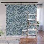 Wildlife Safari Laeves blue Wall Mural Gallery Image 1