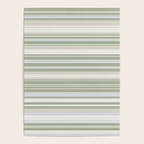 Sage Stripes - Striped Pattern in Sage Green, Almond Beige, Pale Gray, and Cream Poster Gallery Image 4
