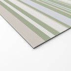 Sage Stripes - Striped Pattern in Sage Green, Almond Beige, Pale Gray, and Cream Welcome Mat Gallery Image 2