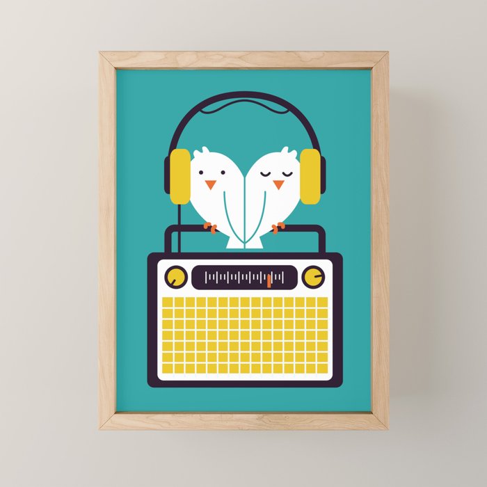 Radio Mode Love Mini Art Print Gallery Image 1