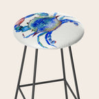 Blue Crab, crab restaurant seafood design art Stool Gallery Image 2