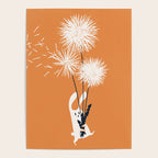 Bunny and Dandelion Bouquet Poster Gallery Image 4