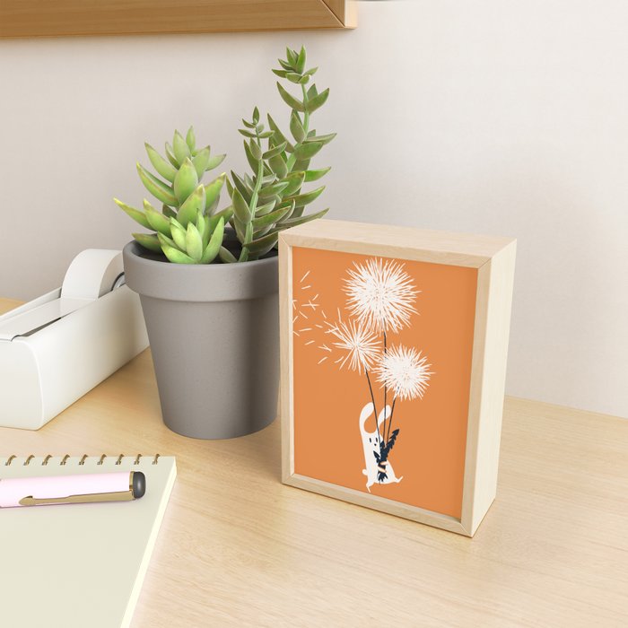Bunny and Dandelion Bouquet Mini Art Print Gallery Image 2
