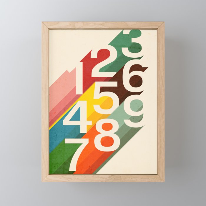 Retro Numbers Mini Art Print Gallery Image 1